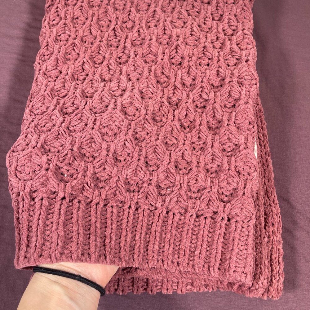 Logan and Lilly Chenchille Baby Throw Blanket in Red Rust - Size 30x40 - NWT - Picture 4 of 5